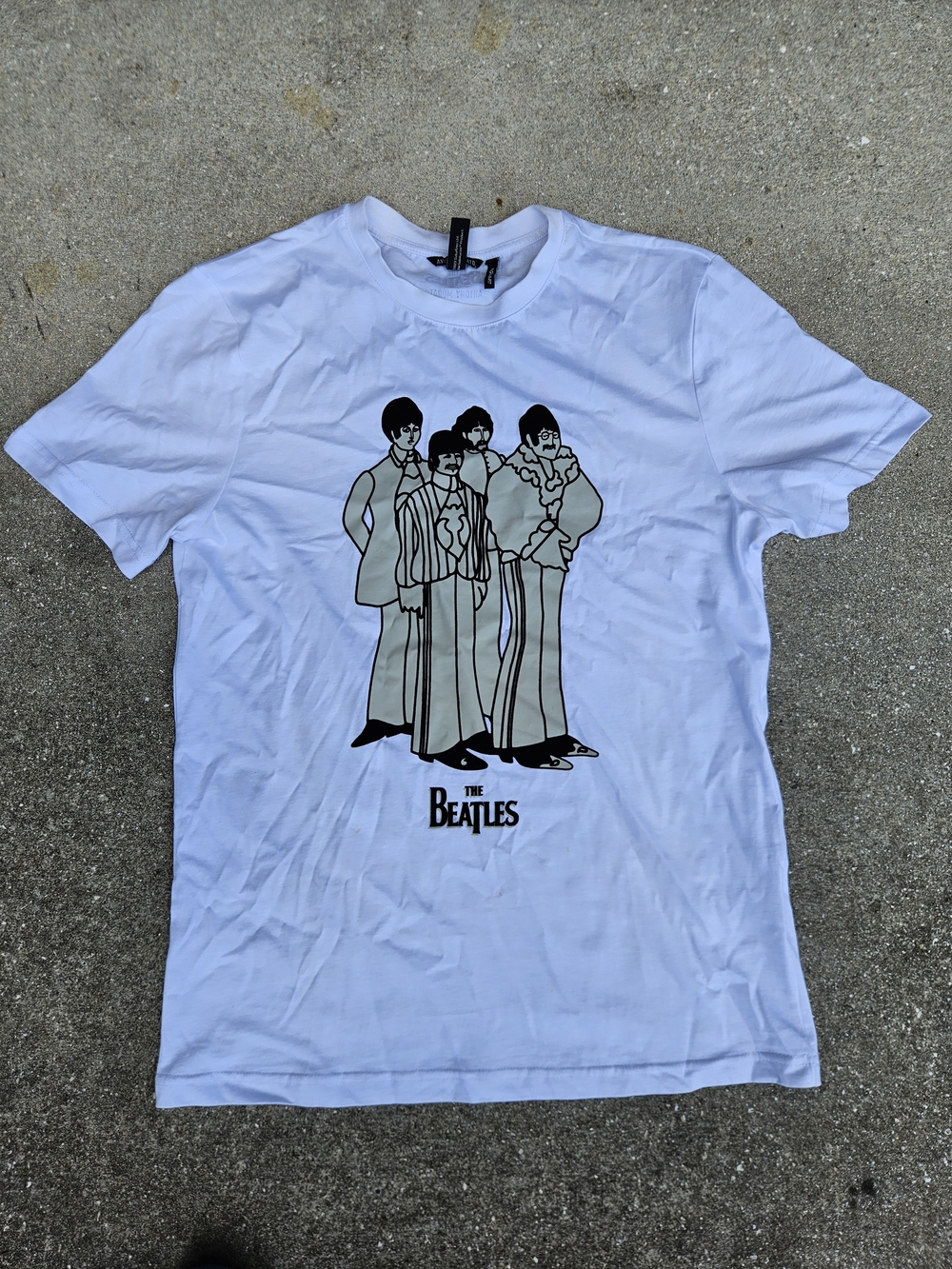 The Beatles Graphic Crew Neck T-Shirt - White